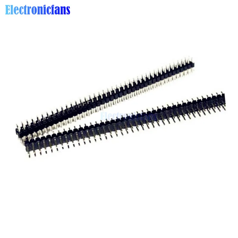 

diymore 20PCS 2X40 PIN Double Row Male 2.54MM Pitch PIN Header Connector Strip 2X40PIN 2*40 40p 40PIN for Arduino PCB Board