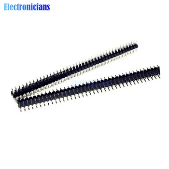 

diymore 5PCS 2X40 PIN Double Row Male 2.54MM Pitch PIN Header Connector Strip 2X40PIN 2*40 40p 40PIN for Arduino PCB Board