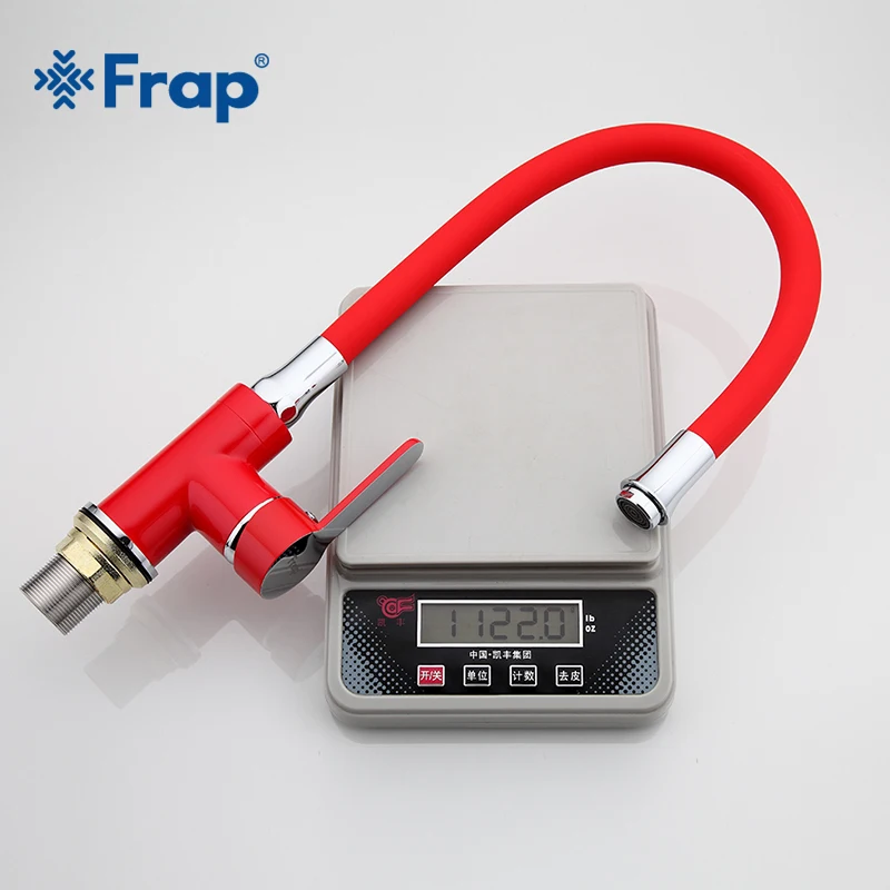  Frap red Brass Universial Rotary Flexible Kitchen Mixer Color Faucet Pull Down Sink Tap Single Hand - 32838218620