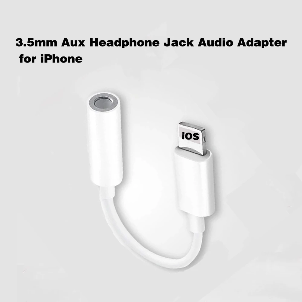 

3.5mm Jack Headphones Adapter For Lighting Plug Play Music Audio Earphone USB Cable For iPhone 7 8 Systemwide Converter Adapter