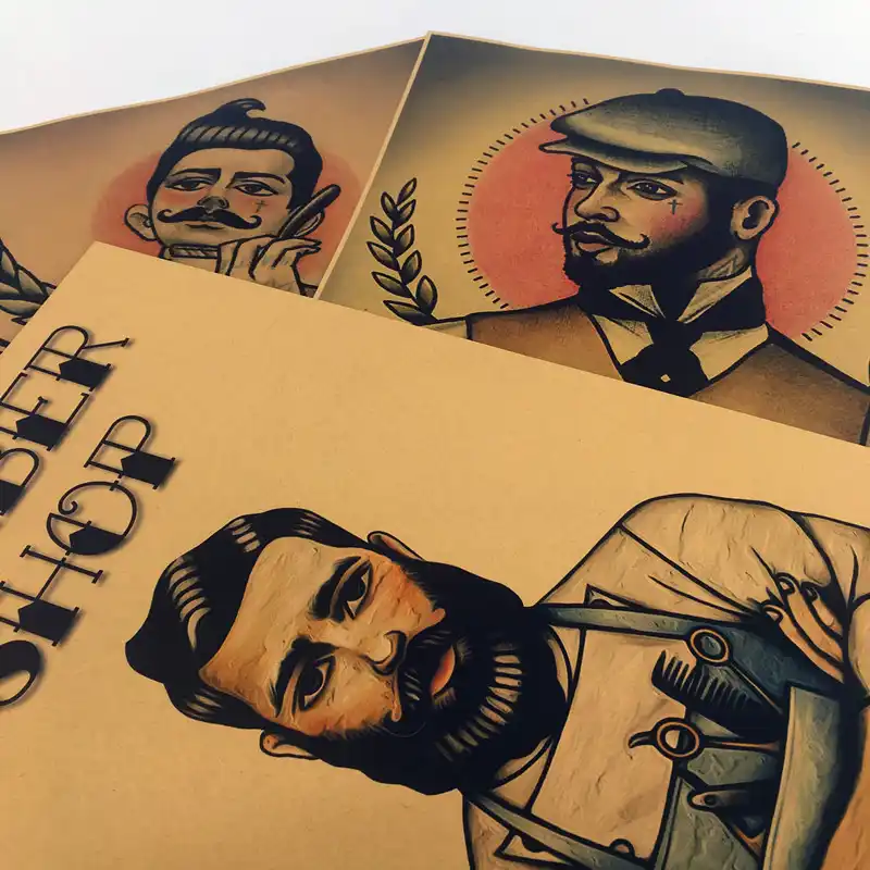 Vintage Sobre La Serie Eagle Tatuajes De Peluqueria Estampados De