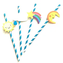 4 шт. бумажные соломинки смузи соломинки для молочных коктейлей замороженные напитки молоко Дети День Рождения Аксессуары