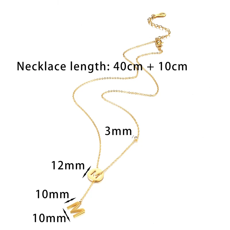 Классический дизайн, брендовые ювелирные изделия, регулируемая подвеска, размер М, ожерелье с буквой, высокое качество, титановая сталь, Женское Ожерелье для любви