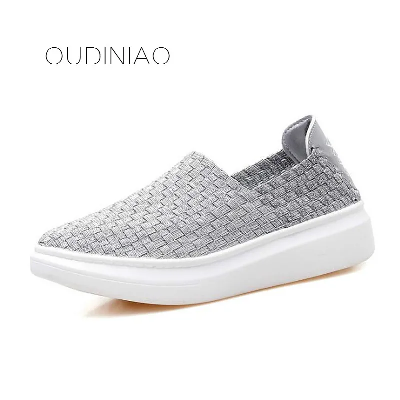 

2018 new four seasons women's shoes handmade woven shoes fashion casual women's shoes Comfortable Flats Female Platform Sneaker