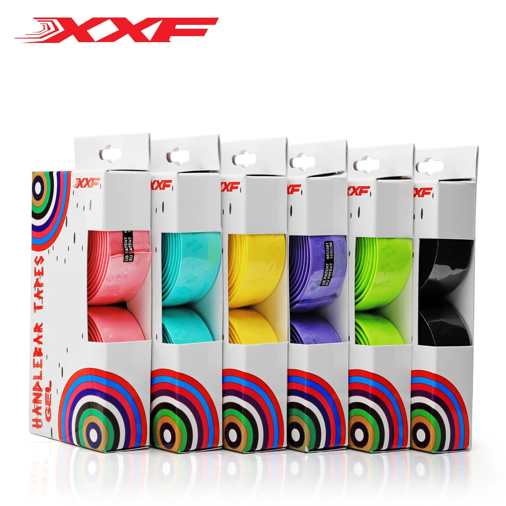 

XXF bicycle handlebar tape GEL EVA cycling road bike handlebar tape fixed gear straps end accessories ultralight 65g 2M*3CM*2mm