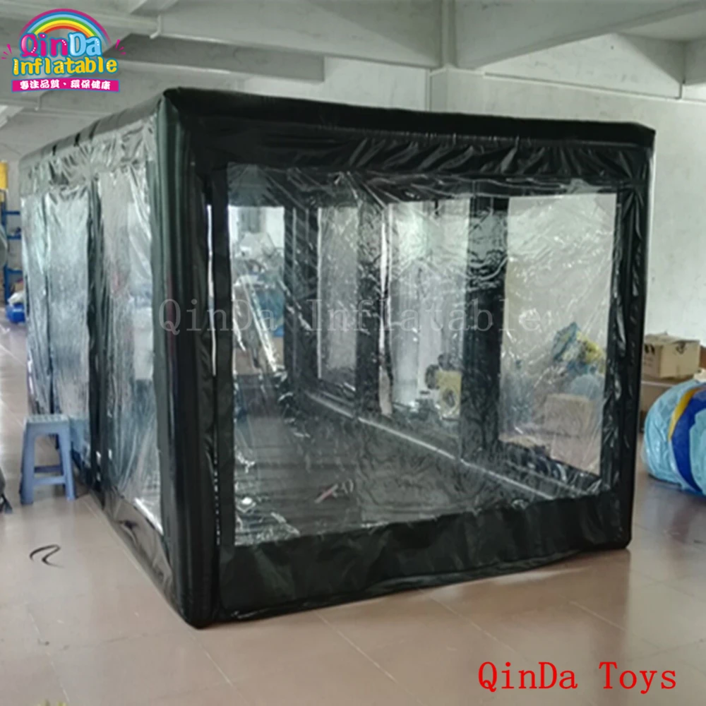  5*2.8*2m dust proof tent car cover showcasecar wash tent inflatable car capsule with free air pump