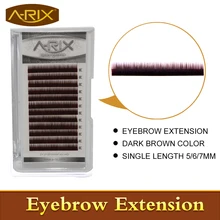 New Arrival 2016 Fashion 10packs Dark Brown color Eyebrow Extension Individual Mink Eyebrows Artificial Fake False Eyebrows