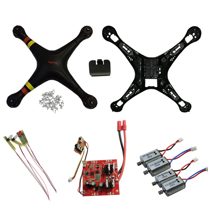 

SYMA X8C X8W X8HW X8HG Main Body Shell Cover With Motor Engine LED PCB Circuit Board Full Set Screw Drone Helicopter Spare Parts