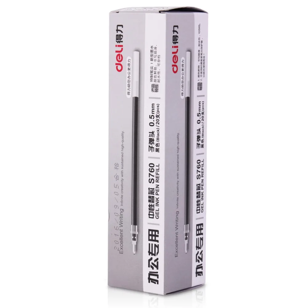 

Deli Gel Refill Bullet 0.5 mm Office Refill Core Signature Refill 20 Staple Stationery S760 sample price