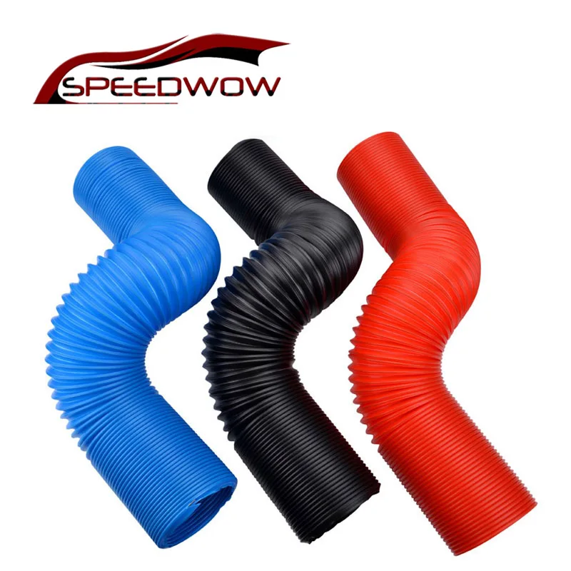 

SPEEDWOW Car Engine Flexible Air hose Air Intake Pipe Inlet Hose Tube Car Air Filter Intake Cold Air Ducting Feed Hose Pipe