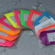 Неоновые флуоресцентные краски порошок неонового пигмента для лака и живописи и печати 1 лот = 10 г, не светится в темноте порошок