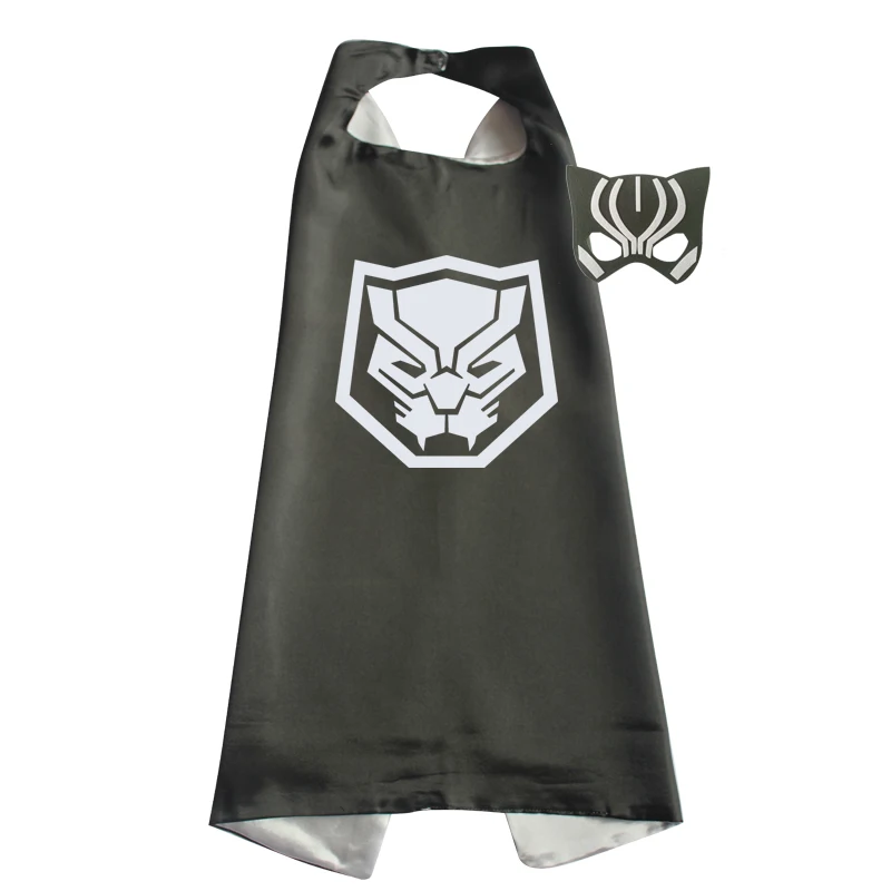 

Halloween Costumes Kids Black Panther Costume Satin Cape Cloak Halloween Christmas Easter Party Boys Cloak Sets