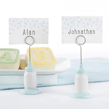 

6pcs Baby Shower Wedding Party Place Card Holder Feed Bottle Name Table Setting Marker Shop Display Price Tag Party Event Supply
