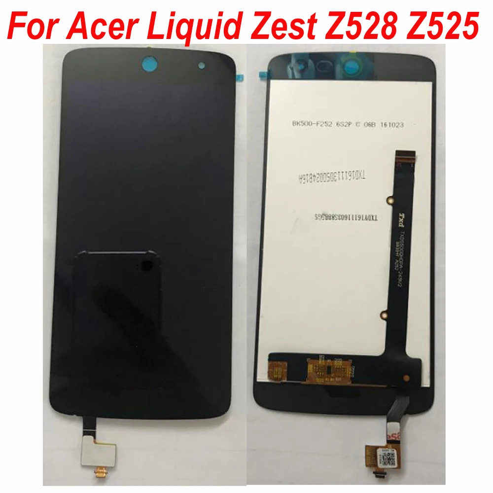 

Original LCD screen Display Touch panel Digitizer Assembly For Acer Liquid Zest Z525 Z528 T06 t07 15-22251-60561 Replacement fix