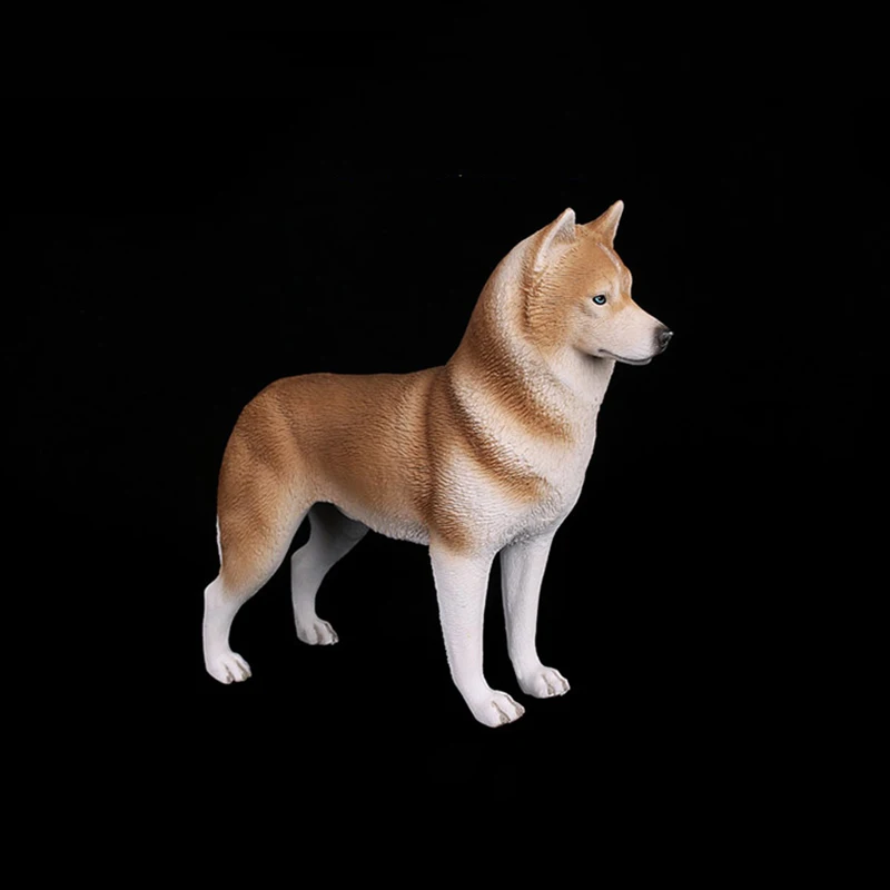 

Yellow and Grey Siberian husky Dog Models Lovely Animal Gifts Toys