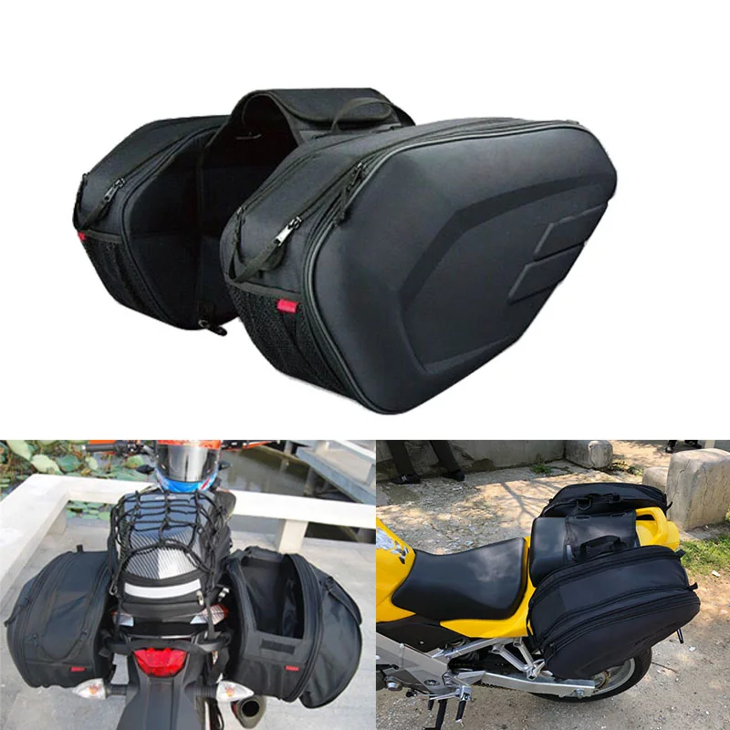 

Free Shipping Waterproof Moto Tail Luggage Suitcase Saddle Bag Motorcycle Side Helmet Riding Travel Bags With Rain Cover