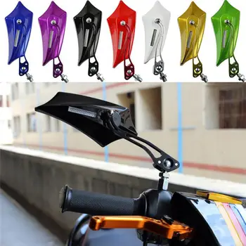 

2pcs Universal Aluminum Alloy Motorcycle CNC Pit Motocycle Side Motorcycle Rear View Mirror White Cool Summer Holiday