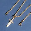 TOPGRILLZ-pendentif croix en Zircon glacé or, argent 100%, matériel CZ, chaîne, bijoux Hip Hop ► Photo 3/6