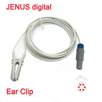 

Compatible JENUS digital lemo 6pin connector reusable spo2 sensor child or adult ear clip pulse sensor probe