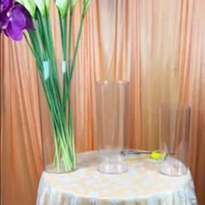 3PCS Mix Size Vases Настольная Ваза Свадебная ваза для цветов/подставка 3 шт. стол/Свадебные центральные акриловые цветы/напольные вазы для вечерние украшения HQ06 - Цвет: 3PCS Mix Size Vases