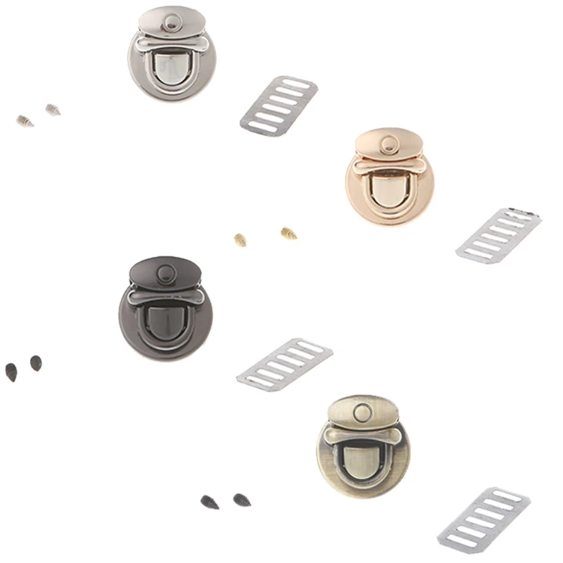 Yuanmaoao Runde Form Metallschnallen Verschluss Drehschloss für DIY Handtasche Geldbörse Zubehör
