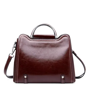 

Moxi Women Handbags Oil Wax Genuine Leather Female Shoulder Bags 2020 New Real Cowskin Women Messenger Bags Tote