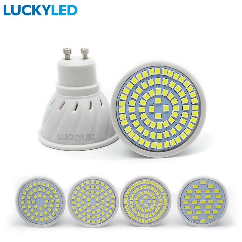 LUCKYLED Bombillas светодиодный 3W 4 Вт 5 Вт 6 Вт AC 220 В/110 В SMD 2835/5730 светодиодный прожектор GU10 для дома энергосберегающая лампа