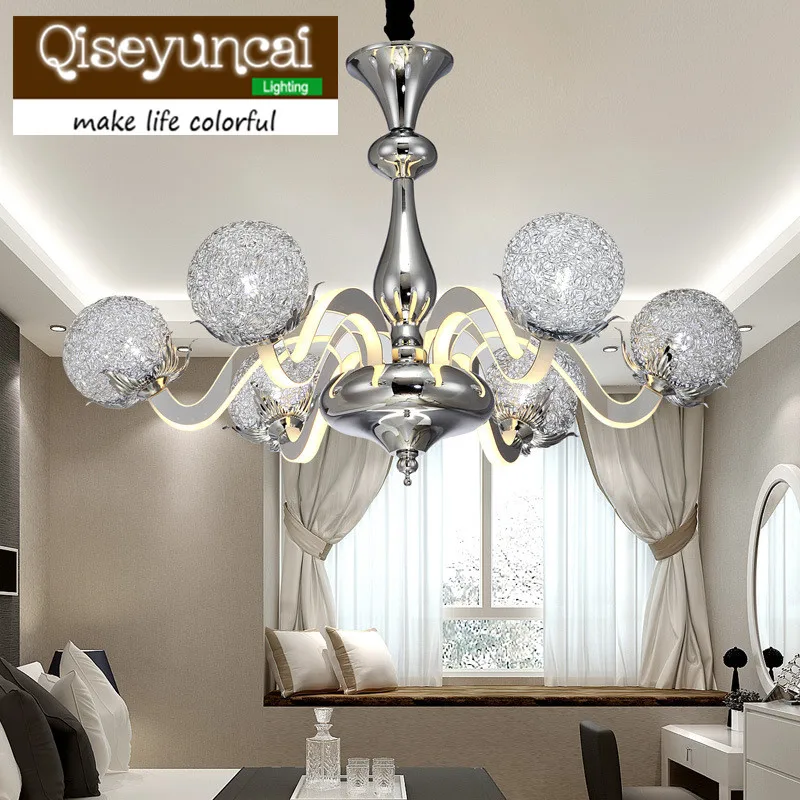 

Qiseyuncai Modern Living Room LED Acrylic Chandelier Creative Personality Art Bedroom Dining Room Arm Lighting Lamps