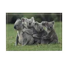 Сафари Декор диких животных ленивые объятия вместе сидеть на траве против леса коврик для ванной нескользящий коврик пол EntrywaysDoor коврик