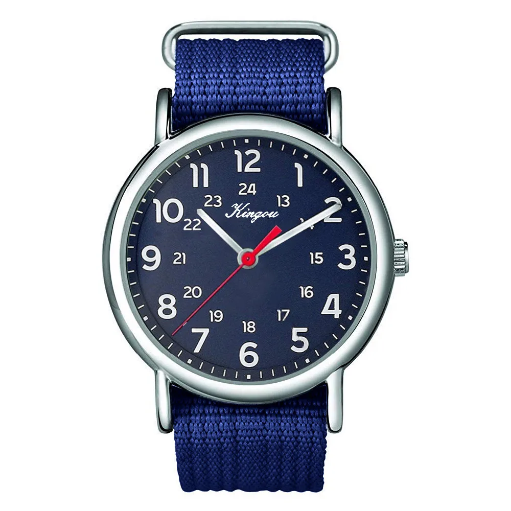 

Fashion New Men's Watch Arabic Numerals Round Dial Military Time Nylon Belt Watch Clock Men Quartz Wristwatch Reloj Hombre XB40