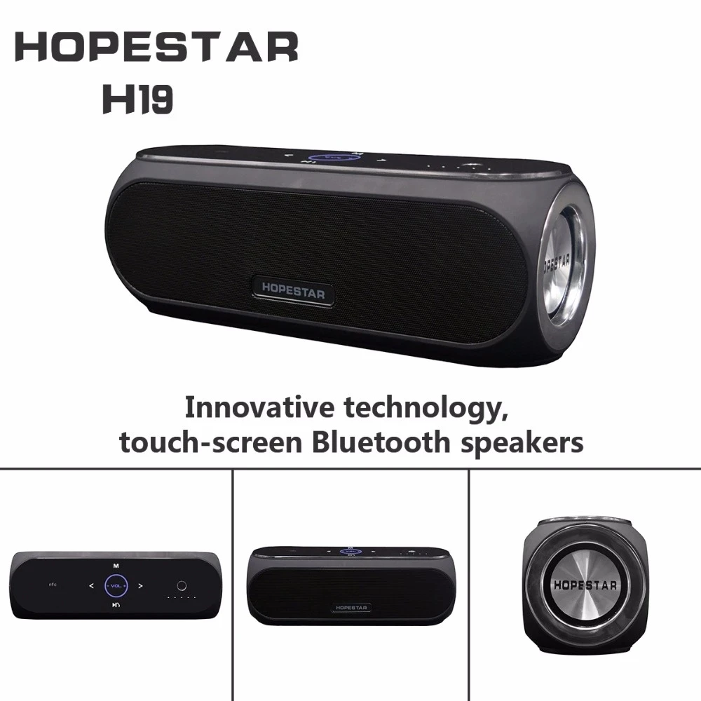 HOPESTAR H19 20 Вт Bluetooth динамик 4400 мАч портативный сабвуфер беспроводной настольный автомобильный HIFI динамик большая Громкая связь