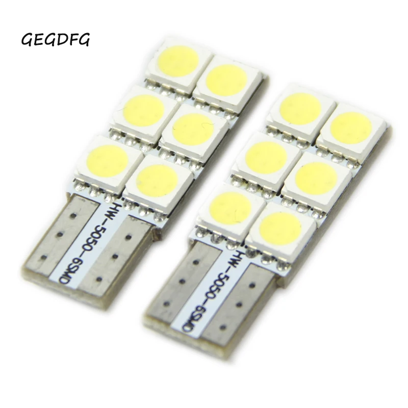 T10 светодиодный 194 W5W 168 6 SMD указасветильник поворота Клин СВЕТОДИОДНАЯ Лампа