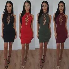 Sexy Mode Bleistift Minikleid Verband Neon Party Cocktail Backless Aushöhlen Etuikleid Frauen Plus Größe S-XL