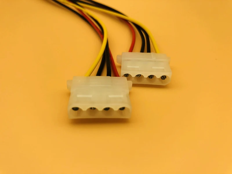 5PCS 2Port Molex IDE Female to 4Pin Molex Male Power Supply Splitter Adapter Cable Computer Power Cable for BTC ETH Miner Mining