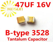 47 МКФ 16 В B тип 1210 3528 476C SMD Тантал Конденсатор Разъем TAJB476K016RNJ x500PCS