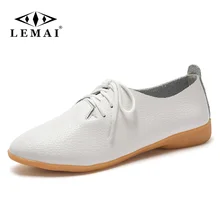 LEMAI Лодка обувь Женская мода кроссовки обувь из натуральной кожи с бахромой повседневная обувь с круглым носком Большие размеры 35–45