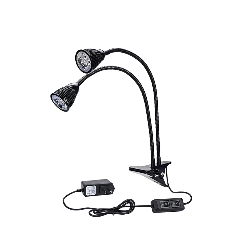 

Dual Head Full Spectrum LED Grow Light With 360 Degree Flexible Lamp Holder Clip 10W 85-265V For Indoor Desktop Plant Grow Lamp