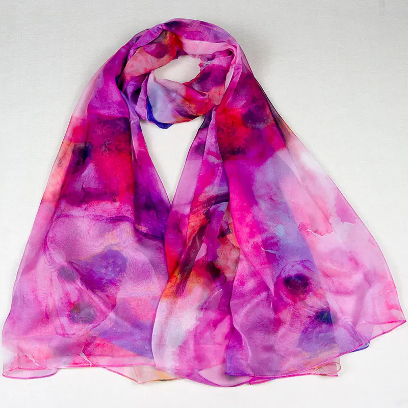 Rayon Pashmina Synthetic Silk Women Scarf Extra Large Flower Shawl 2017