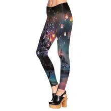 1601 Fitness Elastic Women Leggings Sexy Girl Polyester Slim Fit Workout Pants Trousers Hogwarts castle great lakes Printed