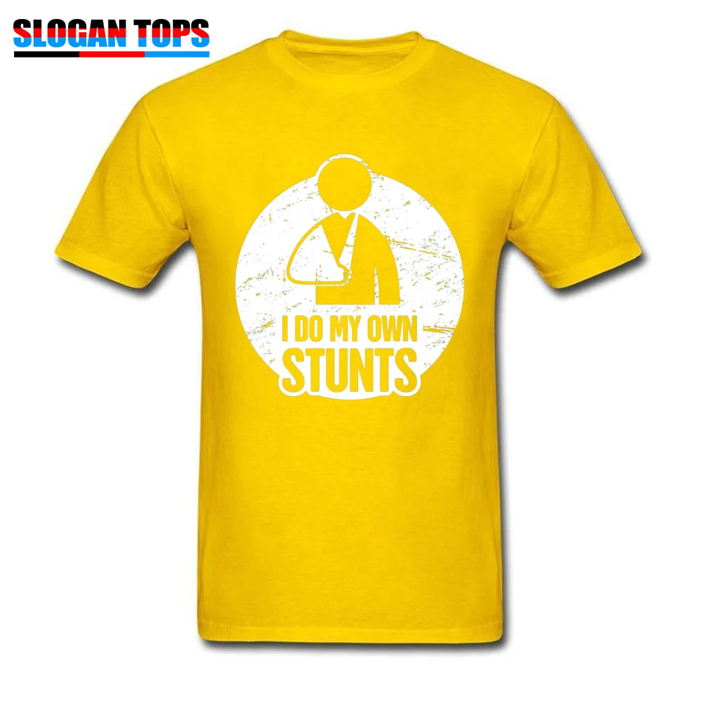 Casual Cotton Fabric Tops Shirt for Men Fashionable T-shirts Design Designer Crewneck Tee-Shirts Short Sleeve Drop Shipping Stunts Get Well Gift Fractured Broken Should yellow