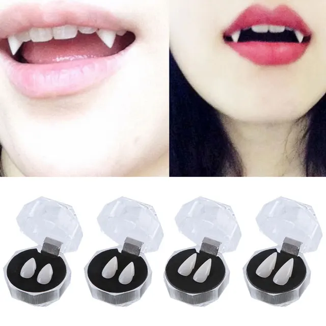 Cheap New Halloween Vampire fangs Fake Teeth Holiday Party Cosplay Teeth Props Gothic Vampire Fangs Zombie Tooth Holiday Accessories