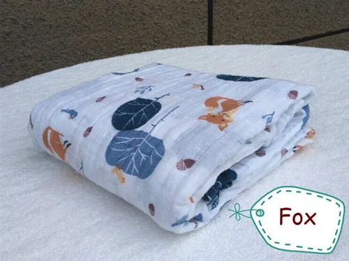 Распродажа продаж год одеяло для новорожденных Хлопок Одеяло& Пеленание младенца Пеленальный Муслин Конверты Одеяло для младенца полотенце ванны хлопка Мантас Para bebés Cama - Цвет: Fox