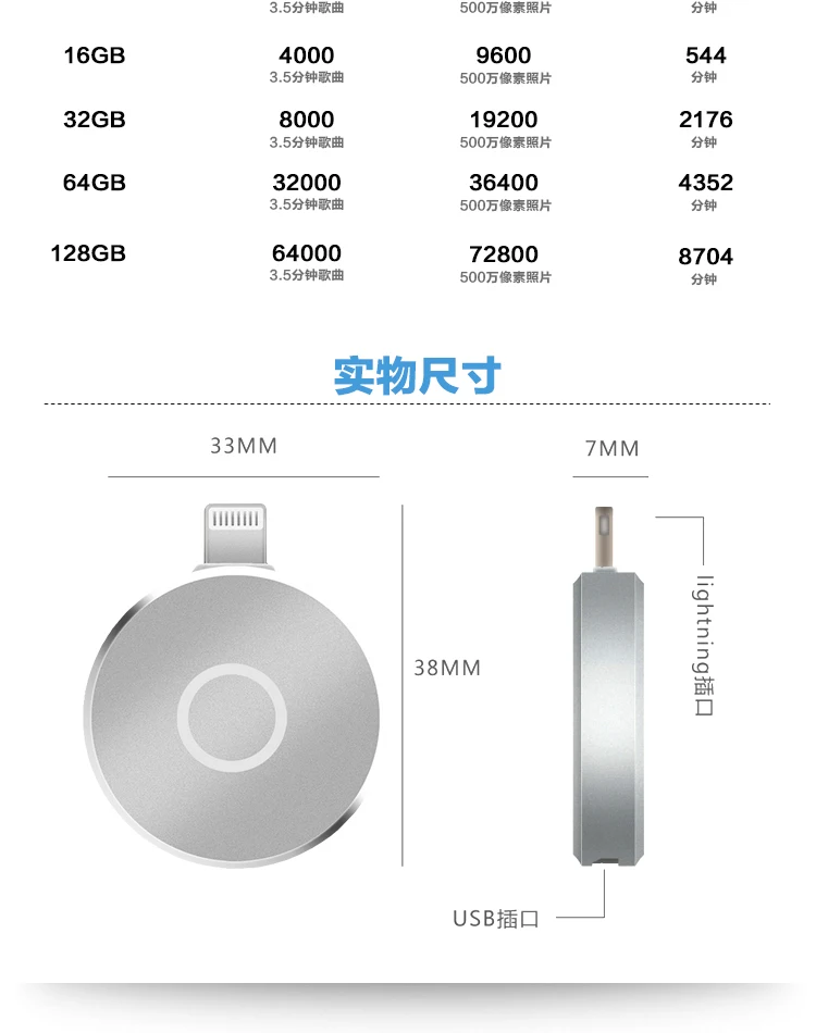 Г. Otg круг металлический для мобильного телефона apple usb флэш-накопитель 8 ГБ 16 ГБ 32 ГБ 64 ГБ для iphone ipad компьютер двойной usb флэш-диск