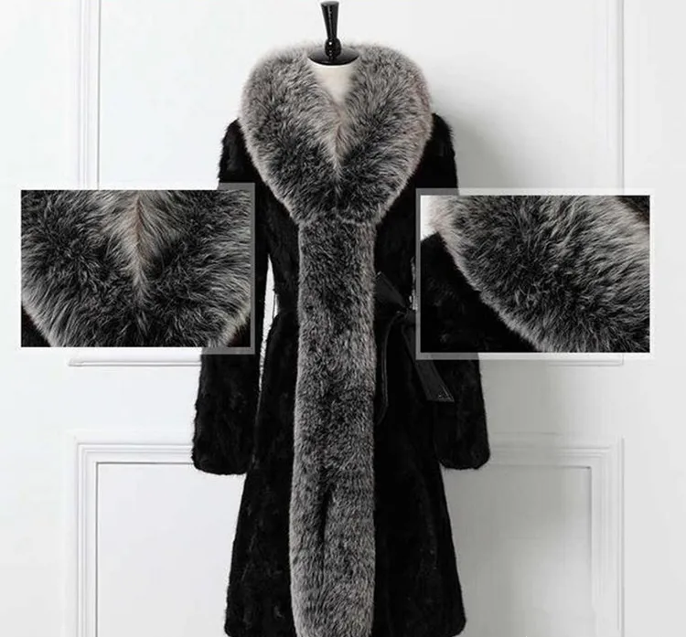 100% натуральная норковая шуба, куртки, женская верхняя одежда из натурального меха лисы для женщин, большие размеры 5XL, меховые пальто