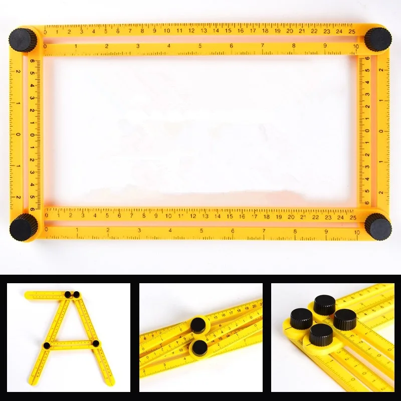 Универсальный Angularizer линейка мульти угол измерительный инструмент конечной Желтый шаблон