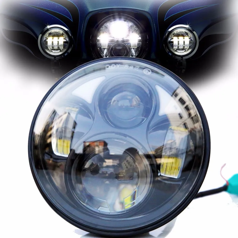 Аксессуары для мотоцикла светильник 5 75 дюйма проектор HID светодиодный ная лампа