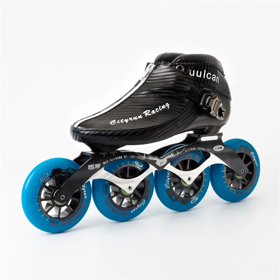 2019 Cityrun المهنية سرعة زلاجات بعجلات مضمنة للأطفال الكبار ألياف الكربون 4 عجلة سباق سرعة التزلج البريدي أحذية Patines