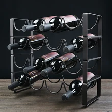 Metal Four Tier Iron Wine Rack Wine Holder Assemble Iron Wine Rack Wine Iron Frame