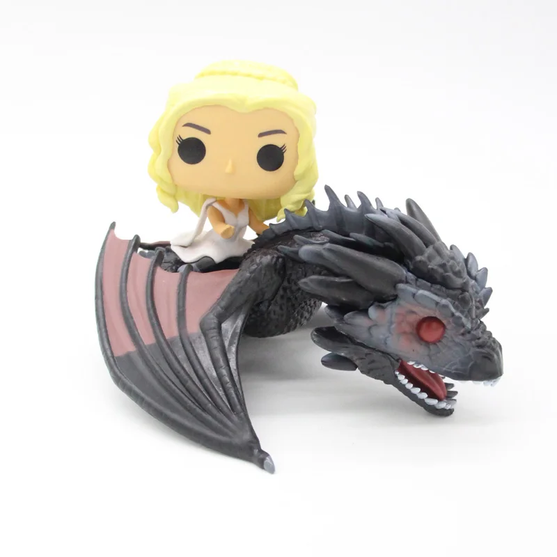 

Orignal Big Size GAME OF THRONES DAENERYS Riding DRAGON 23cm PVC Action Figure Model Toys
