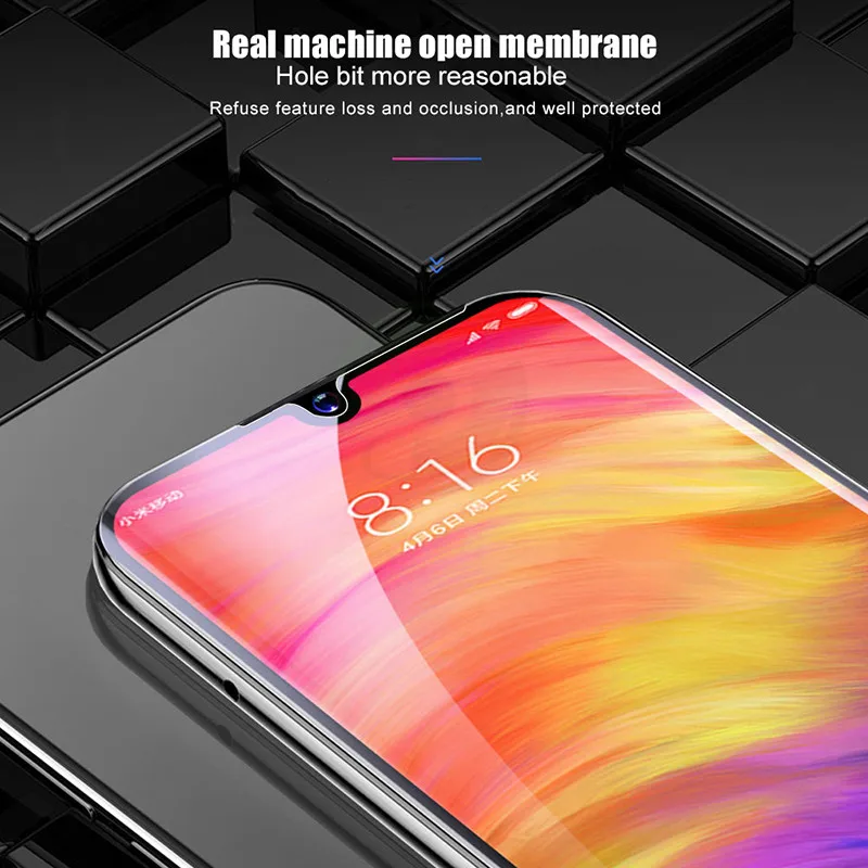 Закаленное стекло для Xiaomi Redmi Note 7 glass Flim 9H 2.5D Защита от царапин полностью Защитная пленка для Redmi Note 7 пленка